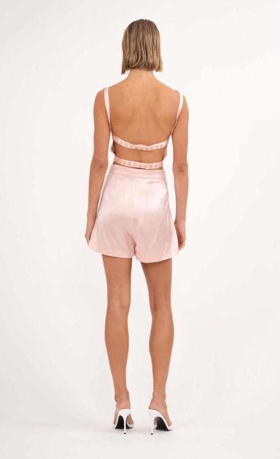  논살란트 레이블 민소매 티셔츠 논샬런트 라벨 다코타 크롭탑 파스텔 핑크 - NONCHALANT LABEL