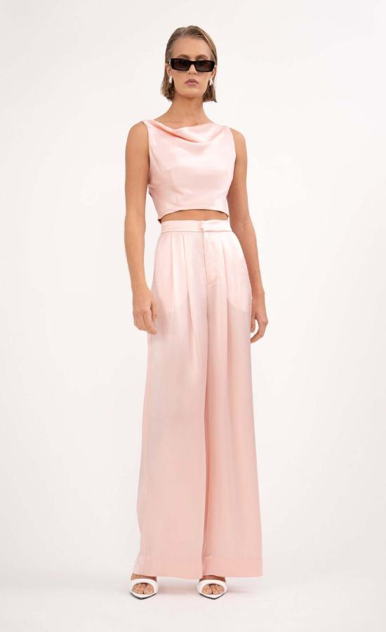  논살란트 레이블 스트레이트 팬츠 논샬란트 라벨 파리 팬츠 파스텔 핑크