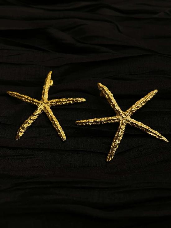  더 엔케이씨 스토어 이어링 Nkc 스토어 골드 불가사리 귀걸이 - The NKC Store