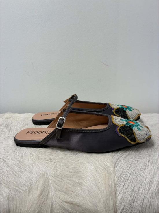  필로소피아 플랫 슈즈 프소피아 오픈 백 스팽글 발레리나 토프 - PSOPHIA