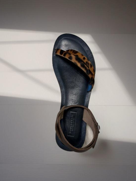  Marco Delli 샌들 Elba 스트래피 샌들 레오파드 포니 - OTHER BRANDS