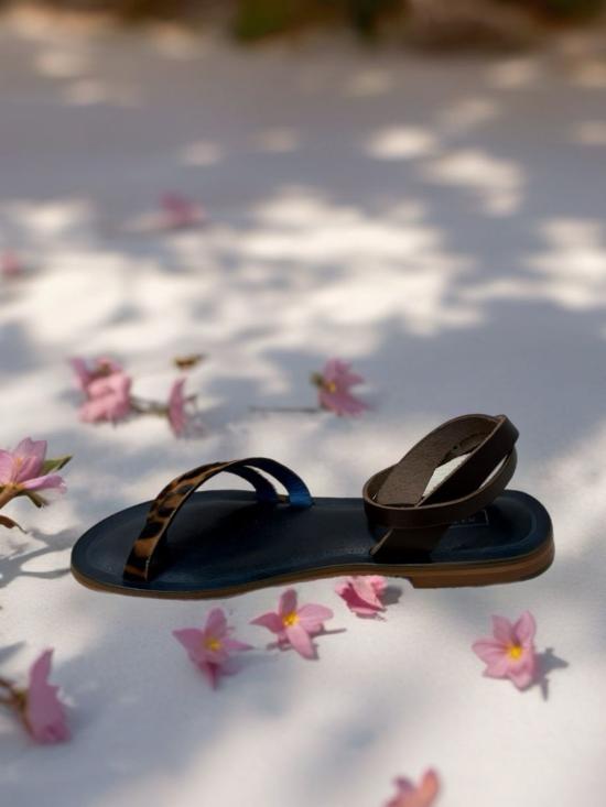  Marco Delli 샌들 Elba 스트래피 샌들 레오파드 포니 - OTHER BRANDS