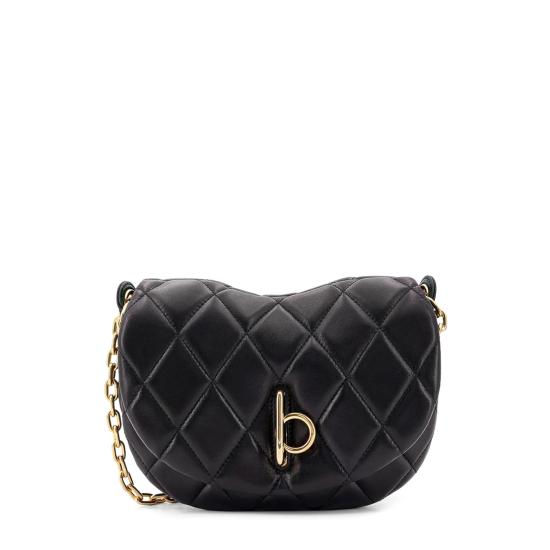 25SS 버버리 퀼티드 락킹 호스 백 8104628 A1189 BLACK GOLD