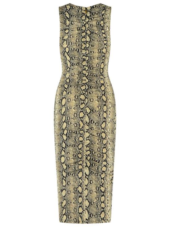 25FW 마이클 코어스 미디 원피스 MT58319HMC120 Beige - MICHAEL KORS