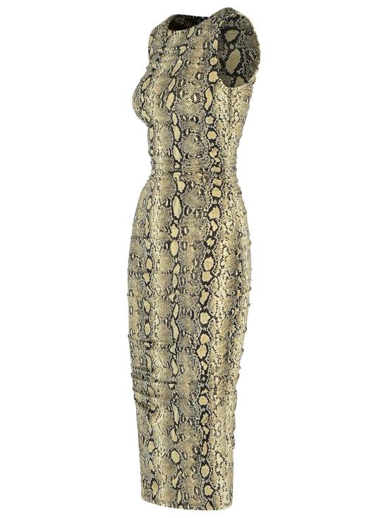 25FW 마이클 코어스 미디 원피스 MT58319HMC120 Beige - MICHAEL KORS