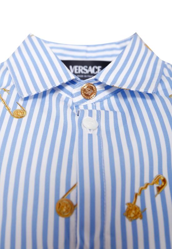 25FW [키즈] 베르사체 셔츠 1018643 1A14827 5UE60 LIGHT BLUE - VERSACE
