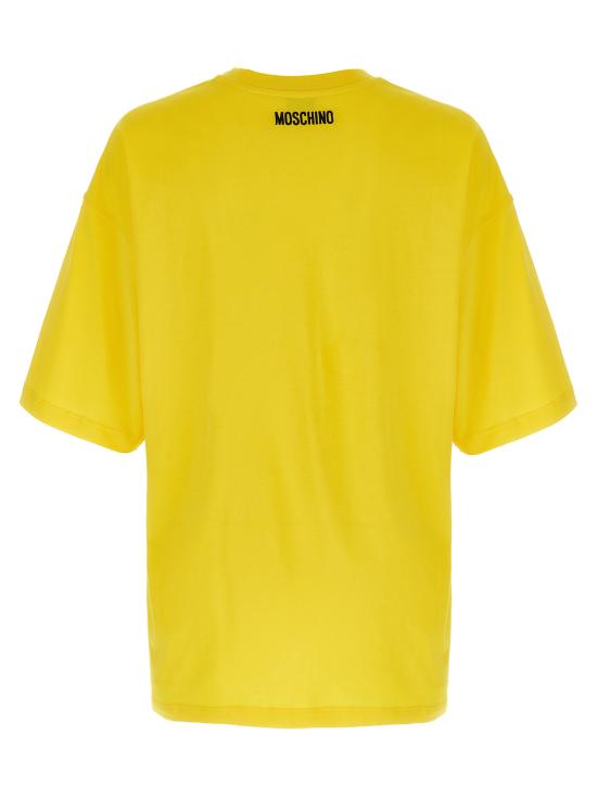 25FW 모스키노 반팔 티셔츠 V072352411027 Yellow - MOSCHINO