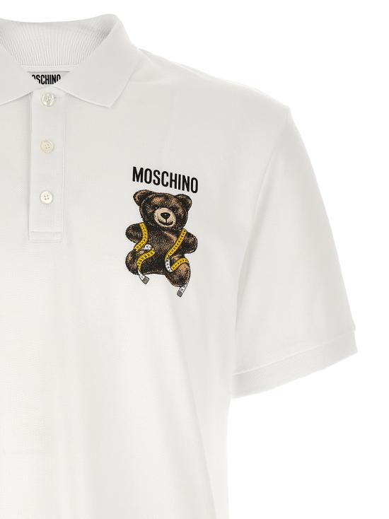 26FW 모스키노 폴로 티셔츠 V160852421001 White - MOSCHINO
