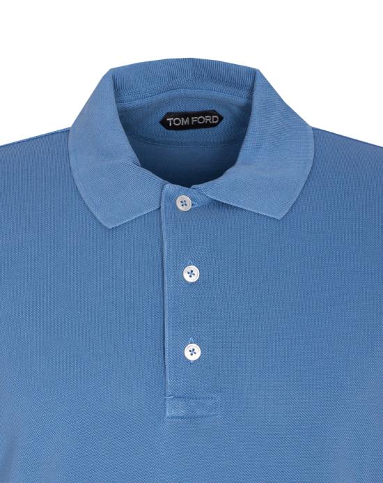 25FW 톰포드 폴로 티셔츠 JPS011 JMT013HB284 Blue - TOMFORD