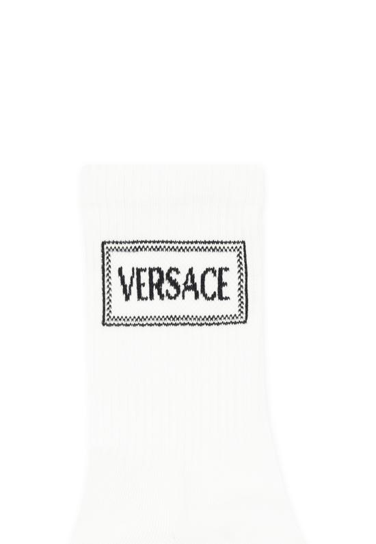 25SS [키즈] 베르사체 발목 양말 1019068 1A13266 2W020 WHITE - VERSACE