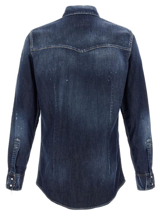 25FW 디스퀘어드2 패션 디스트레스드 웨스턴 셔츠  S74DM0935S30341470 - DSQUARED2