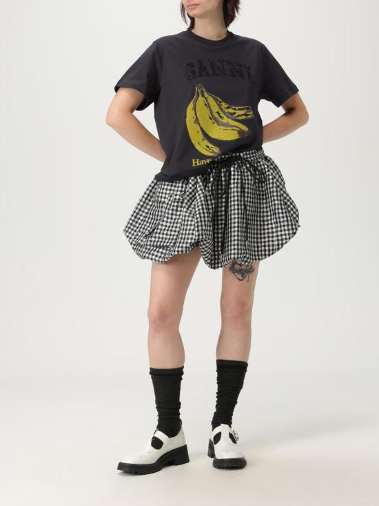 25FW 가니 바나나 그래픽 티셔츠 T4238 252 Grey - GANNI