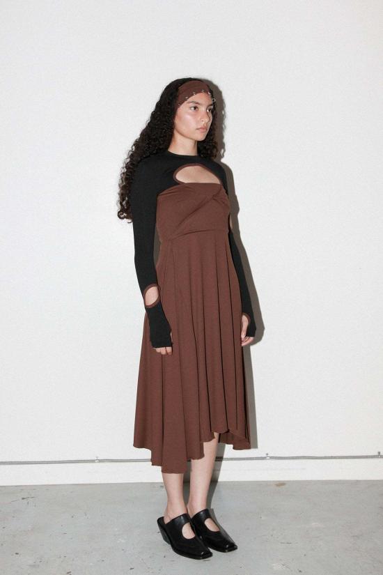  케이코 롱 원피스 KK Co 트위스트 스포츠 드레스 머드 - KKCO