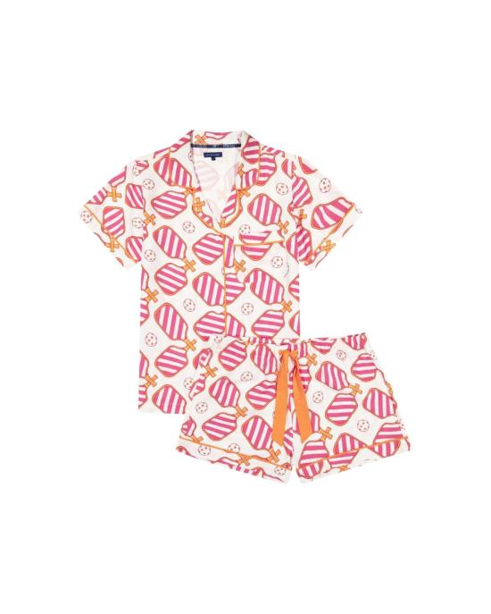  케이티 키메 라운지 웨어 케이티 카임 피클볼 파자마 반바지 세트 오렌지