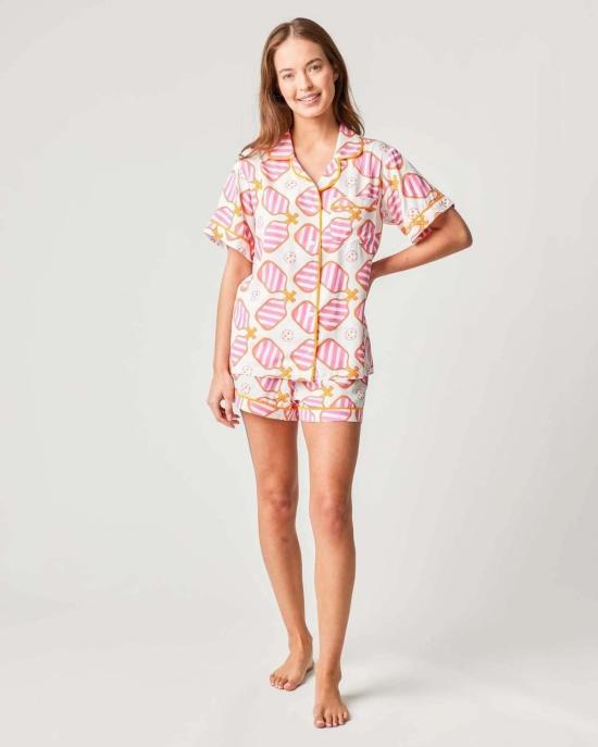  케이티 키메 라운지 웨어 케이티 카임 피클볼 파자마 반바지 세트 오렌지 - KATIE KIME