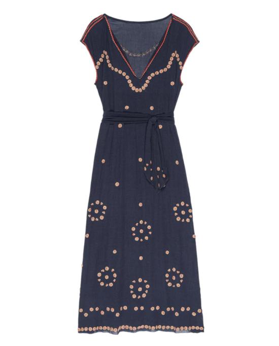  더 그레이트 롱 원피스 그레이트 비즈 장식 복도 드레스 - THE GREAT