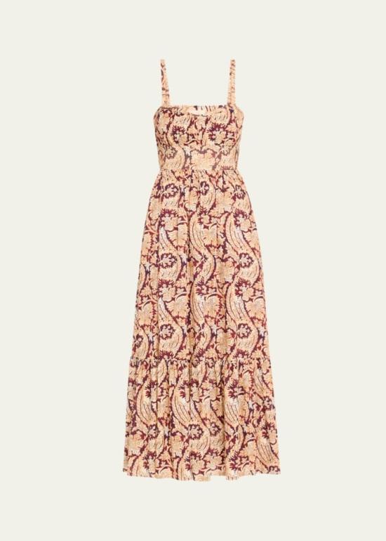  울라 존슨 롱 원피스 나딘 캐미 미디 드레스 - ULLA JOHNSON