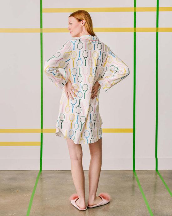  케이티 키메 라운지 웨어 케이티 카임 테니스 타임 슬립 셔츠 멀티컬러 - KATIE KIME