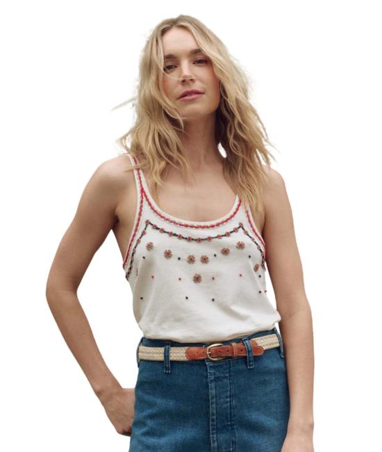  더 그레이트 민소매 티셔츠 그레이트 비즈 슬림 탱크