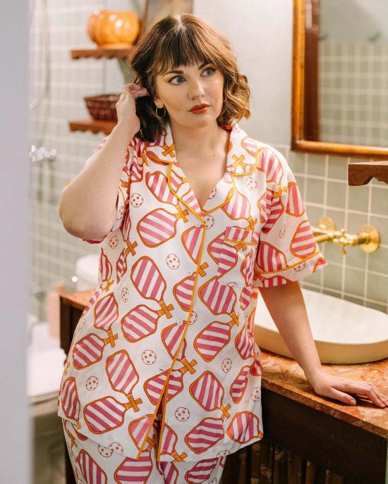  케이티 키메 언더웨어 케이티 카임 피클볼 파자마 세트 오렌지 - KATIE KIME