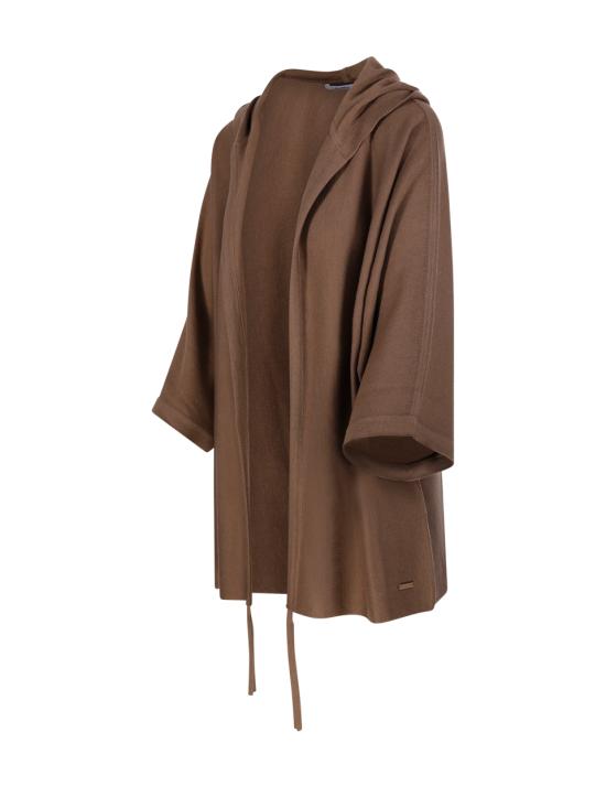25FW 막스마라 브라운 후드 오픈 프론트 가디건 2521346041600 004 NOCCIOLA - MAX MARA