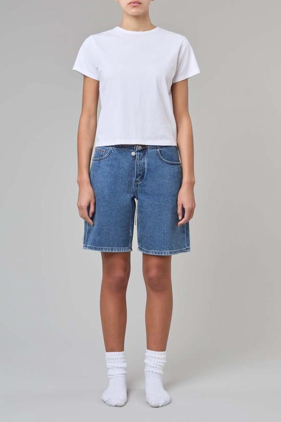  스틸히어 데님 숏팬츠 스틸 히어 뉴욕 쿨 반바지