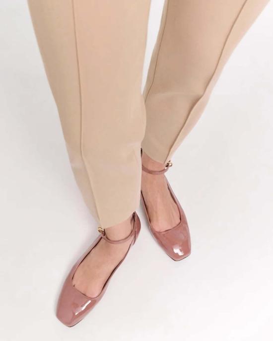  도로시 슈마허 플랫 슈즈 글로시 샤인 발레리나 플랫 코퍼 - DOROTHEE SCHUMACHER