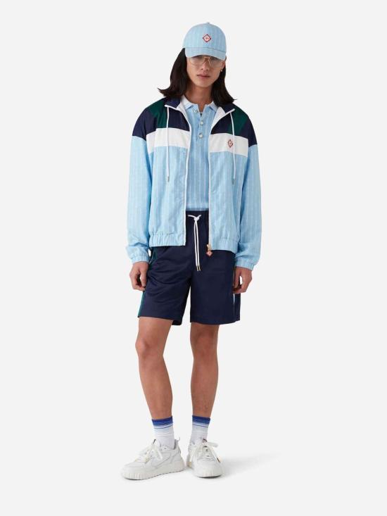 25SS 카사블랑카 봄버 자켓 MS25JK342 01Pin Stripe BLUE - CASABLANCA