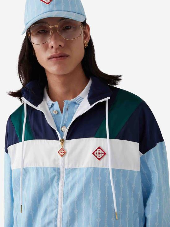 25SS 카사블랑카 봄버 자켓 MS25JK342 01Pin Stripe BLUE - CASABLANCA