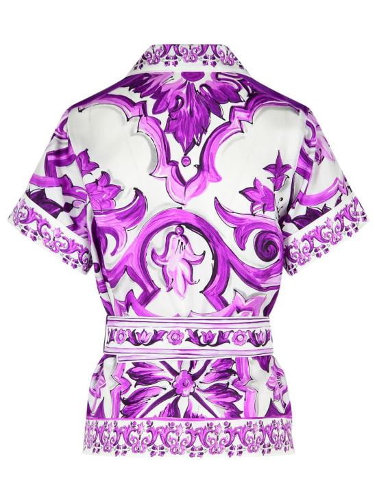 25FW 돌체앤가바나 반팔 티셔츠 F5G67T HI1TKIP3TN Purple - DOLCE & GABBANA