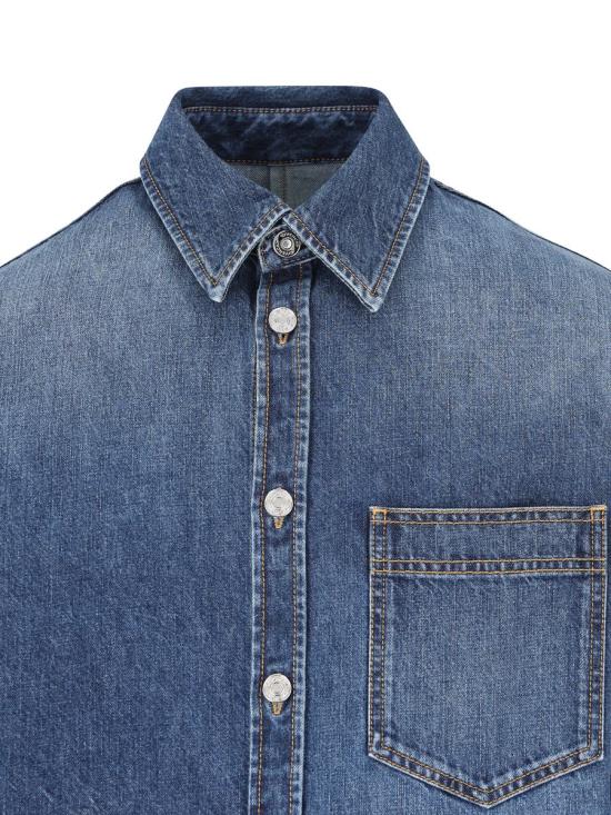 25FW 지방시 데님 셔츠 BM615W516L401 AI25 BLUE - GIVENCHY
