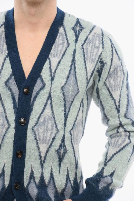  아미리 가디건 AW23MKC003WO 420 Light blue - AMIRI