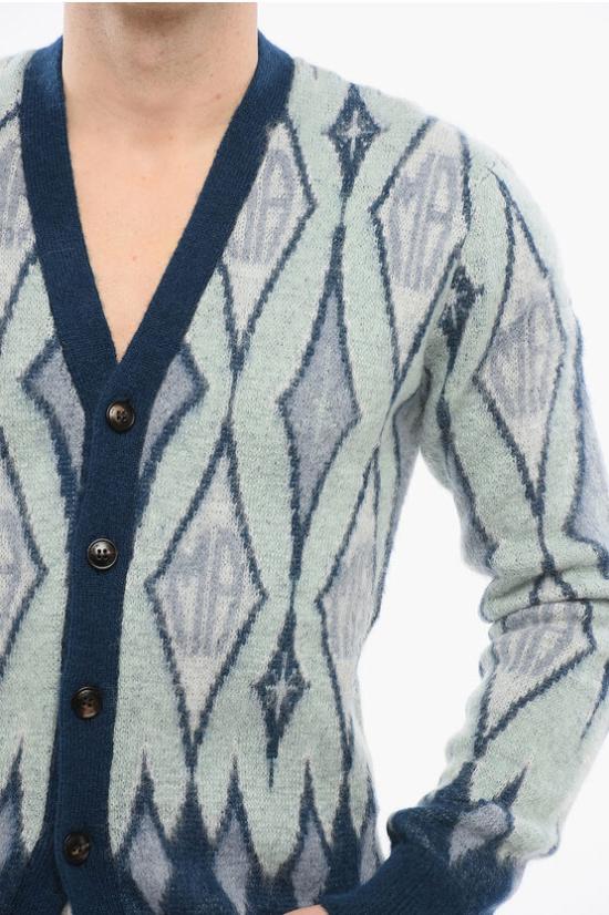  아미리 가디건 AW23MKC003WO 420 Light blue - AMIRI