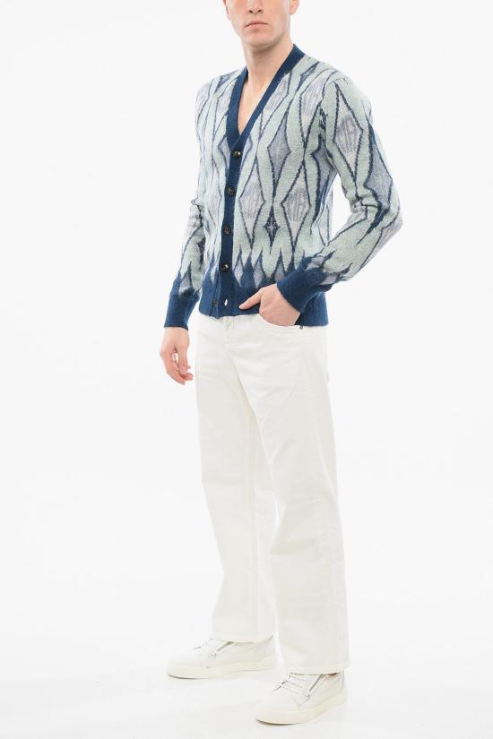  아미리 가디건 AW23MKC003WO 420 Light blue - AMIRI
