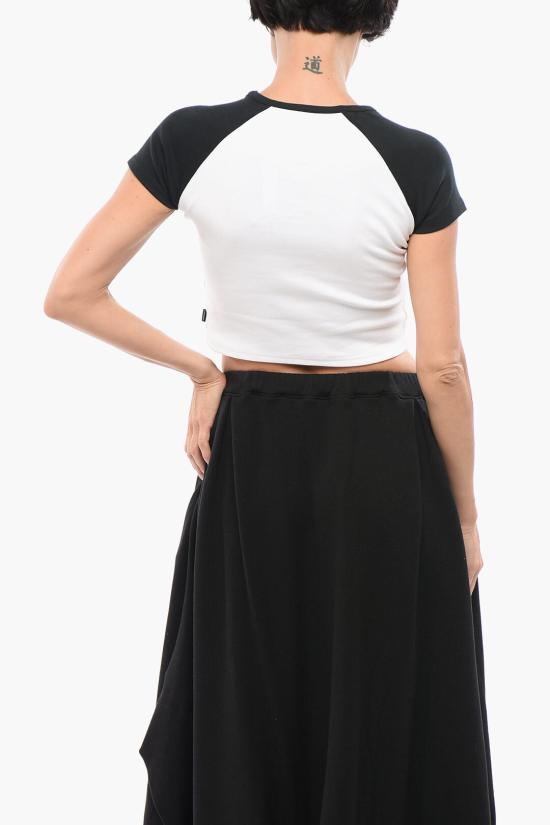  컨버스 반팔 티셔츠 10027396 A01 Black White - CONVERSE