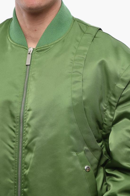  오프화이트 봄버 자켓 OMEH056S24 FAB001 5757 Green - OFF WHITE