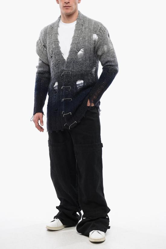  오프화이트 가디건 OMHB024F23 KNI002 4300 Gray - OFF WHITE