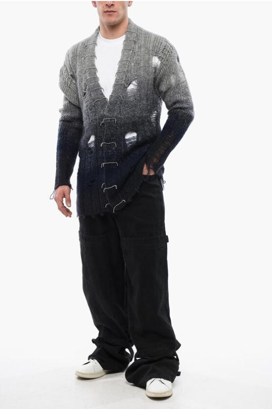  오프화이트 가디건 OMHB024F23 KNI002 4300 Gray - OFF WHITE