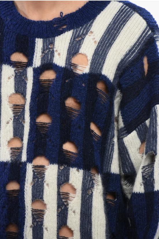  오프화이트 스웨터 OMHE177F23 KNI001 4700 Blue - OFF WHITE