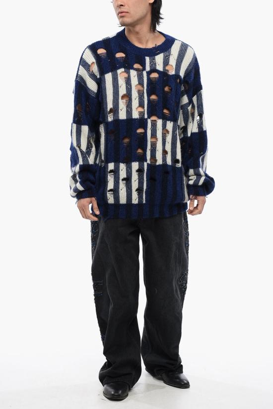  오프화이트 스웨터 OMHE177F23 KNI001 4700 Blue - OFF WHITE