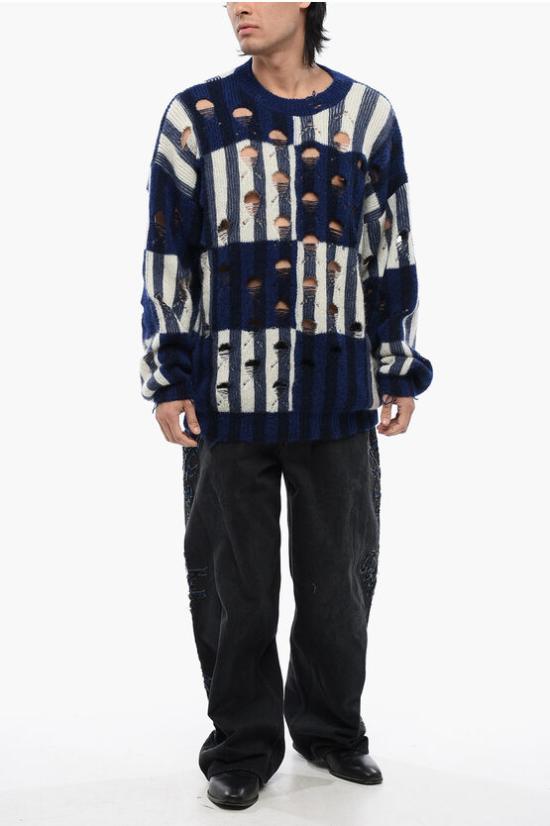  오프화이트 스웨터 OMHE177F23 KNI001 4700 Blue - OFF WHITE