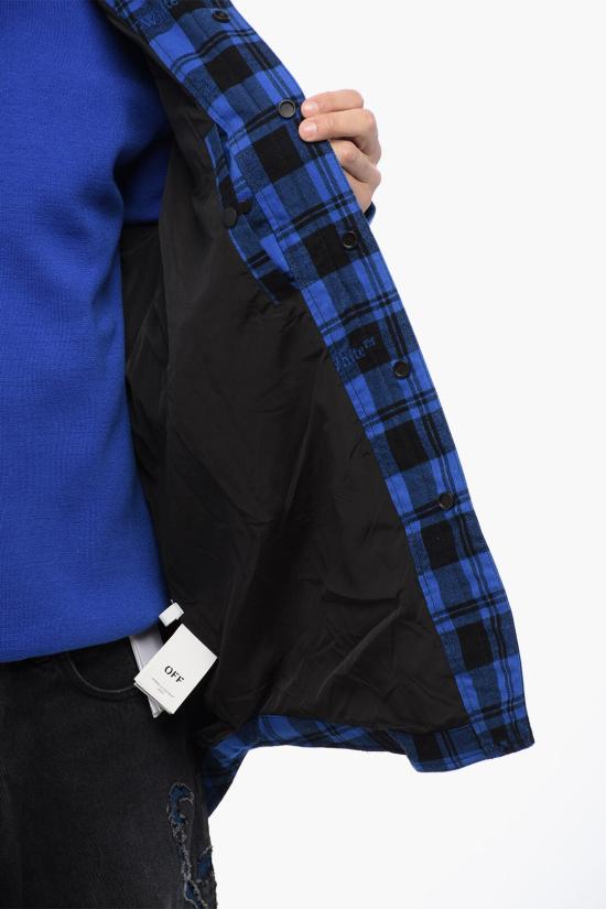  오프화이트 긴팔 셔츠 OMES003F23 FAB001 4800 Blue - OFF WHITE