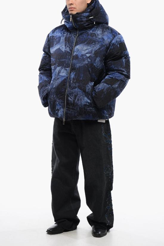  오프화이트 숏패딩 OMEJ003F23 FAB001 4700 Blue - OFF WHITE