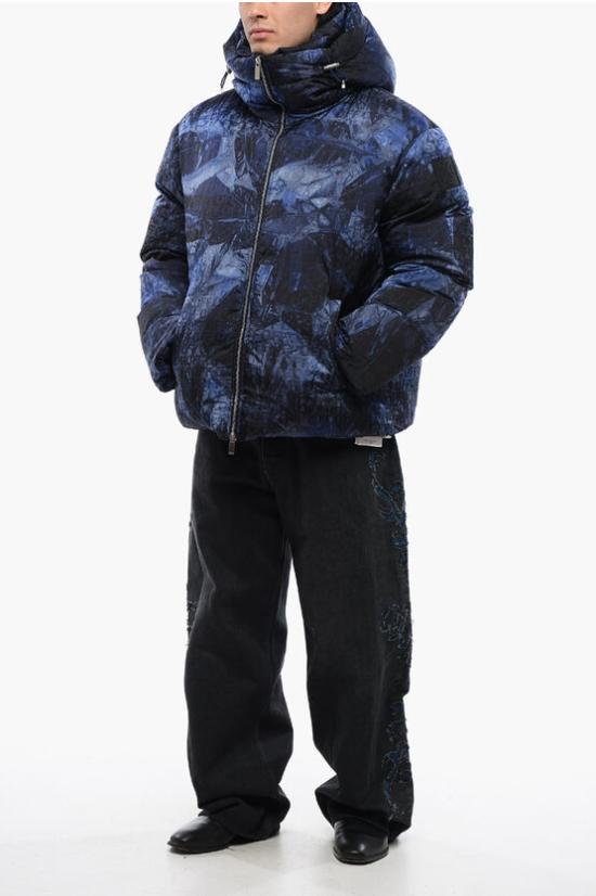  오프화이트 숏패딩 OMEJ003F23 FAB001 4700 Blue - OFF WHITE