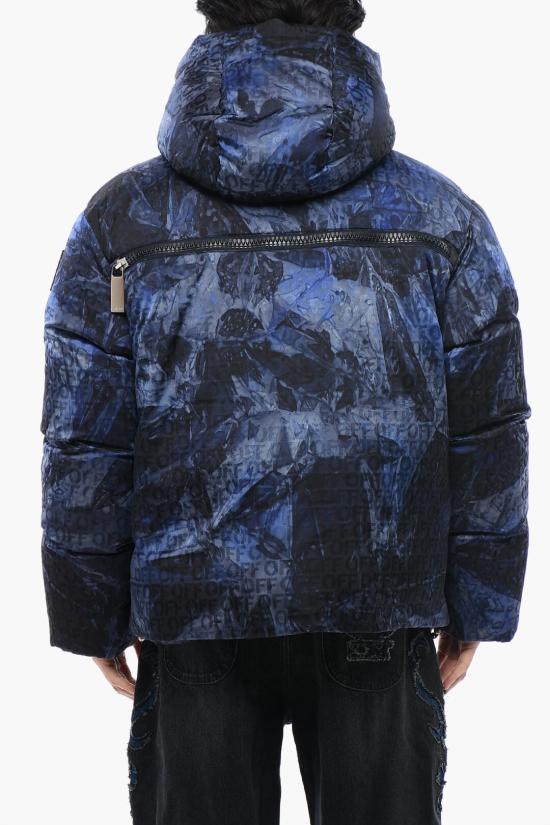  오프화이트 숏패딩 OMEJ003F23 FAB001 4700 Blue - OFF WHITE