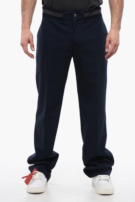  오프화이트 스트레이트 팬츠 OMCO025F23 FAB001 4747 Blue