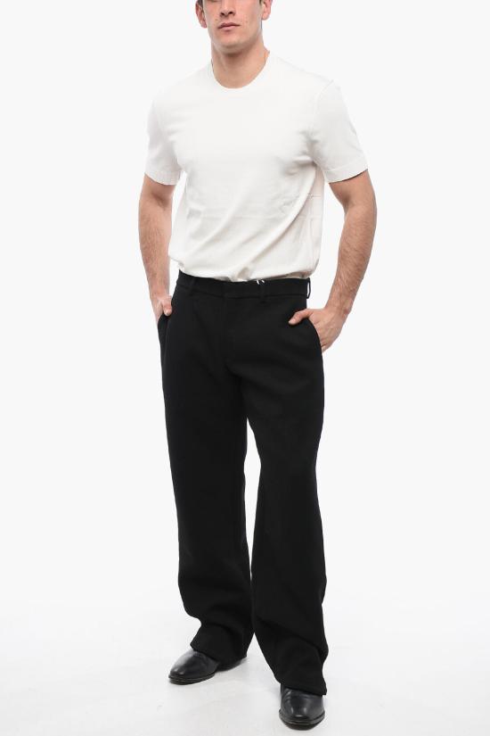  오프화이트 스트레이트 팬츠 OMCA280F23 FAB001 1010 Black - OFF WHITE