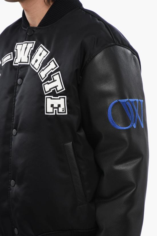  오프화이트 봄버 자켓 OMJA138S24LEA0021001 Black - OFF WHITE
