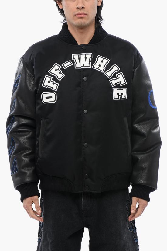  오프화이트 봄버 자켓 OMJA138S24LEA0021001 Black
