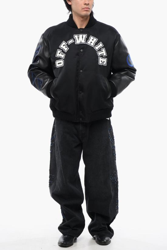  오프화이트 봄버 자켓 OMJA138S24LEA0021001 Black - OFF WHITE